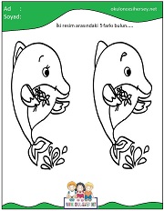 okul öncesi İki Resim Arasındaki Farkı Bul